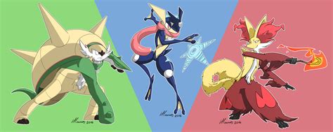 Kalos Starters by hcma on DeviantArt