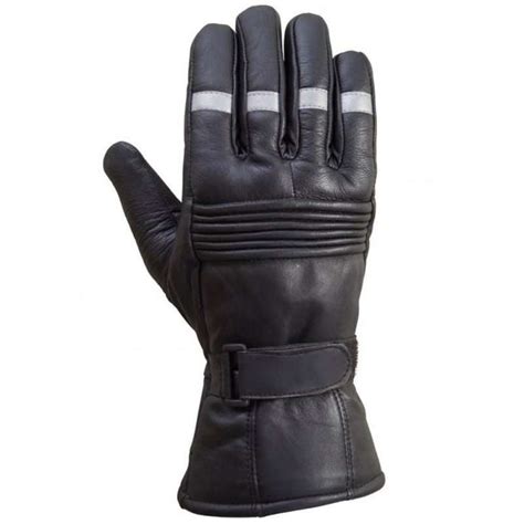 Mens Black Leather Gloves | Motorcycle Riding Gloves