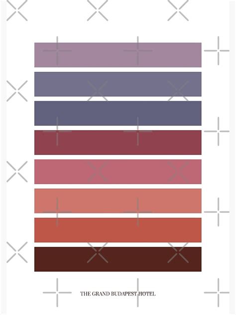 "The Grand Budapest Hotel Color Palette" Poster for Sale by TamDigitalPrint | Redbubble