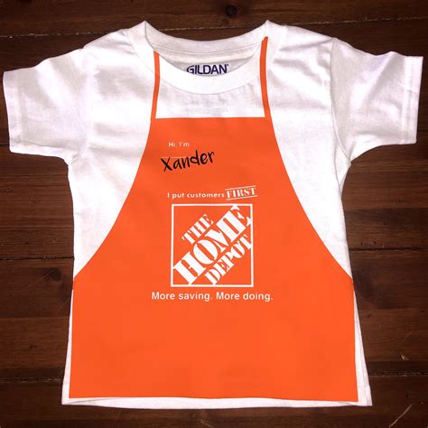 Kids Shirt Inspired by Home Depot Apron - Etsy