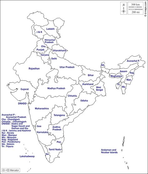 India free map, free blank map, free outline map, free base map outline ...