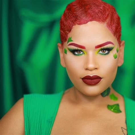 This poison ivy makeup look. | Halloween makeup looks, Poison ivy makeup, Makeup looks