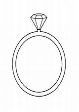 Lovely Diamond Ring Coloring Page Printable For Kids  sketch template