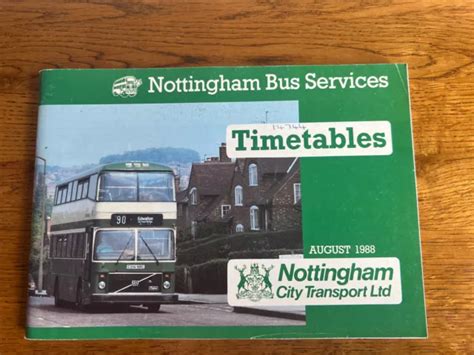 NOTTINGHAM CITY TRANSPORT Timetable Booklet £3.00 - PicClick UK