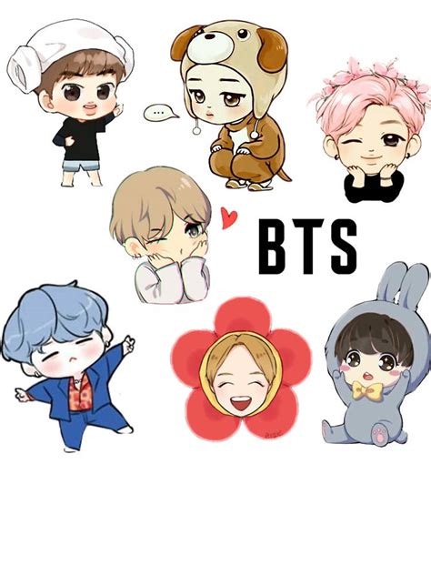 Download Bts Chibi Collection Wallpaper | Wallpapers.com