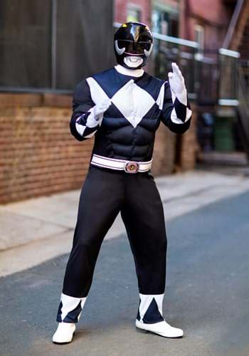 Men's Power Rangers Black Ranger Muscle Costume