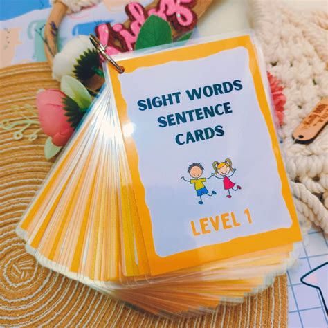 sight words educational laminated reading flashcards sold per level ...