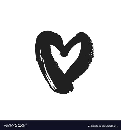 Black heart symbol Royalty Free Vector Image - VectorStock