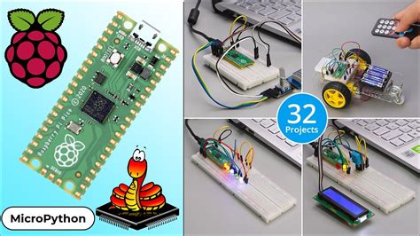 32 Projects for Beginners with Raspberry Pi Pico Advance Kit - YouTube