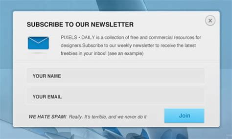 30+ PSD Newsletter Subscription Form