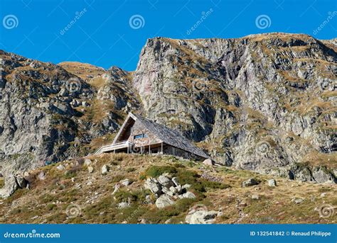 Mountain Landscape with a Refuge Stock Photo - Image of cime, scenic: 132541842