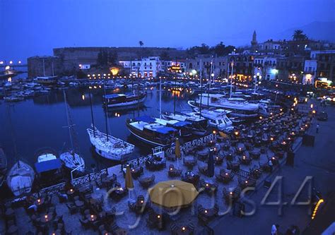 Kyrenia Harbour In Evening North Cyprus Photograph - Cyprus44.com