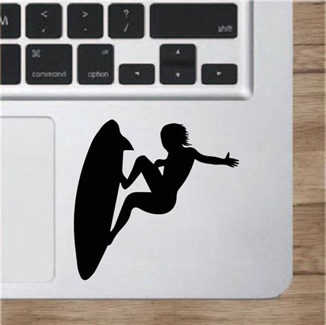 Laptop Vinyl Decal Sticker Surfboarder Surfing Surfer Waves | Etsy