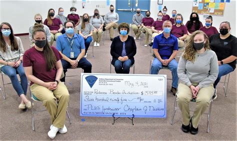 Rockville Correctional Facility PLUS Offenders Donate $595 to the Rebecca Bender Initiative