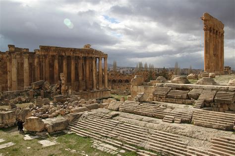 The Temple of Bacchus and the Temple of Jupiter in Baalbek, Lebanon ...