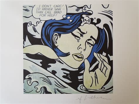 Roy Lichtenstein "Drowning Girl" - CharityStars