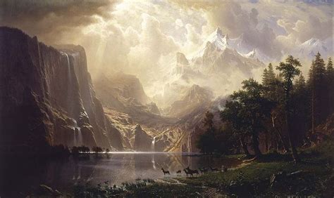 Bierstadt Sierra Nevadas - Hudson River School - Wikipedia, the free encyclopedia | Landscape ...