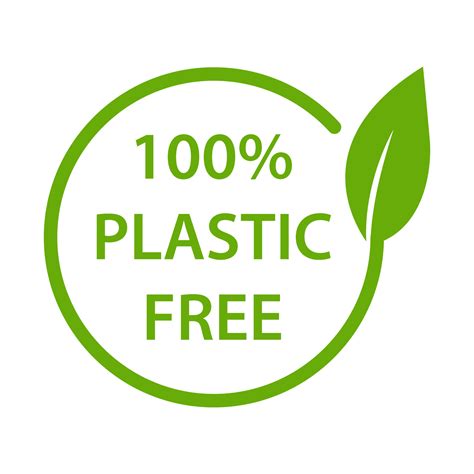 100 percent plastic free icon vector BPA free warranty packaging sign for graphic design, logo ...