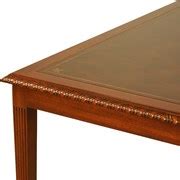 Leather Top Mahogany Square Coffee Table | Coffee Tables | Tables | Furniture | ScullyandScully.com