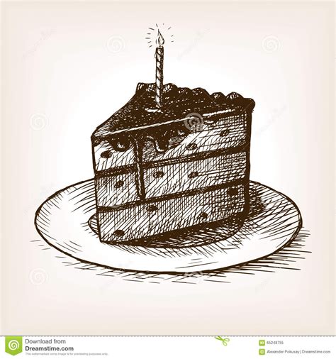 Slice Cake Drawing at GetDrawings | Free download