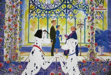 DISNEY "101 DALMATIONS WEDDING" POSTER - Pongo, Perdita, Roger & Anita ...