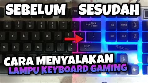 Cara menyalakan lampu keyboard gaming/RGB - YouTube