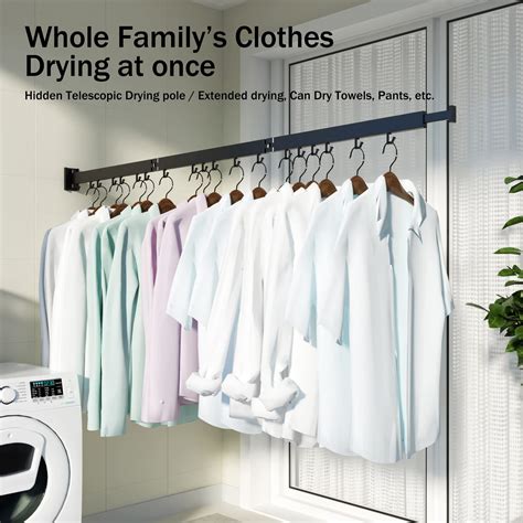 Clothes Drying Rack Indoor,Laundry Drying Rack,Wall Mounted Clothes Rack,Clothes Hanging Rack ...