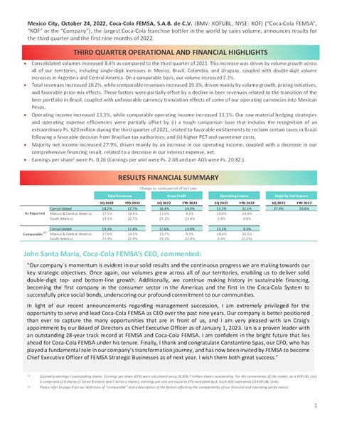 Coca-Cola FEMSA, S.A.B. de C.V. 2022 Q3 - Results - Earnings Call Presentation (NYSE:KOF ...