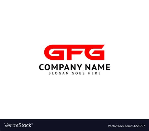 Initial letter gfg logo template design Royalty Free Vector