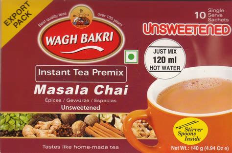 Amazon.com : Wagh Bakri Instant Cardamom Chai Tea Unsweetened - 10 Sachets : Grocery & Gourmet Food