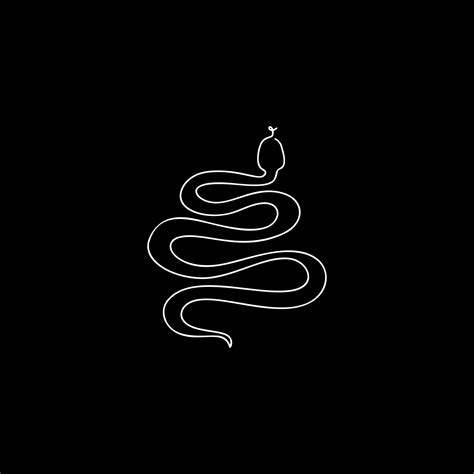 Snake illustration in line art style isolated on black 22043704 Vector Art at Vecteezy