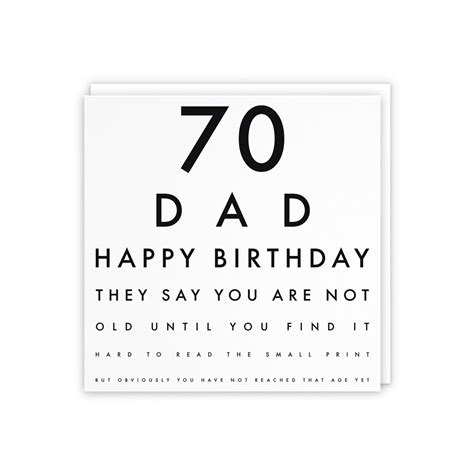 Dad 70th Funny Birthday Card 70 Dad They Say You Are Not - Etsy