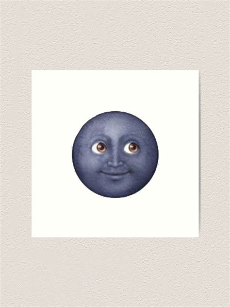 "Black moon emoji" Art Print for Sale by chandnisembhi | Redbubble