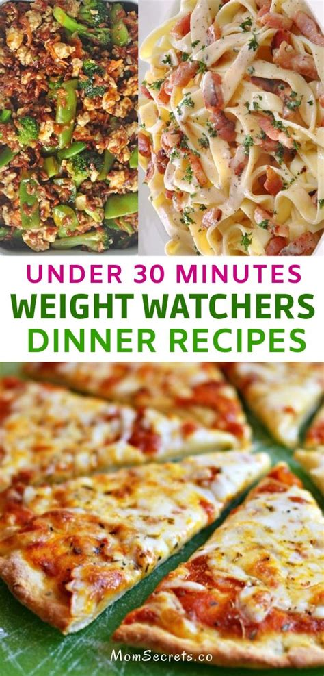 Best Weight Watchers Dinner Recipes - Under 30 minutes