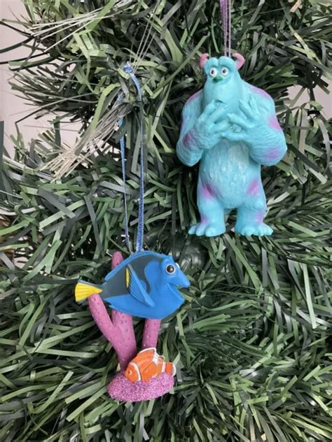 DISNEY PIXAR NEMO Dory Monsters Inc Sulley Figures Christmas Tree Decorations £7.99 - PicClick UK