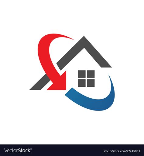 Home restoration logo design after disaster Vector Image