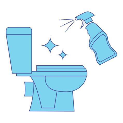 Toilet cleaning, color icon. Restroom icon. WC, bathroom toilet in blue color. Restroom cleaning ...