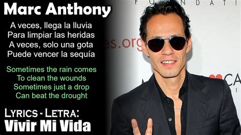 Marc Anthony - Vivir Mi Vida (Lyrics Spanish-English) (Español-Inglés) - YouTube