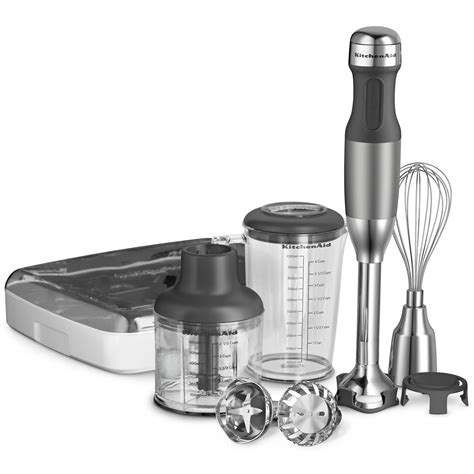 Amazon.com: KitchenAid KHB2351CU 3-Speed Hand Blender - Contour Silver ...