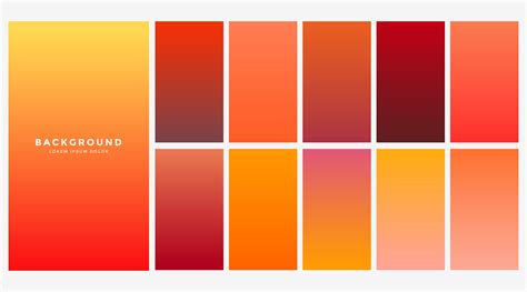 bright orange autumn color gradients set - Download Free Vector Art ...