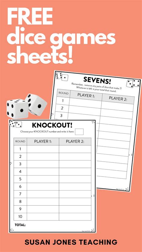 Fun Addition Dice Games for Kids! - Susan Jones Teaching | Kindergarten games, Card games for ...