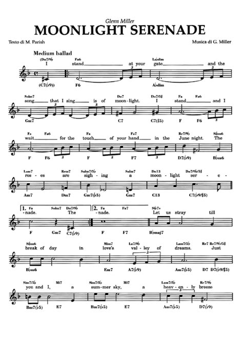 Glenn Miller MOONLIGHT SERENADE Sheet music | Easy Sheet Music