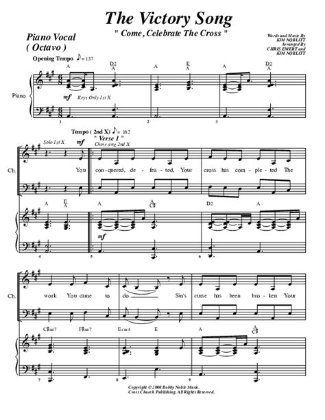 The Victory Song Sheet Music PDF (G3 Worship) - PraiseCharts