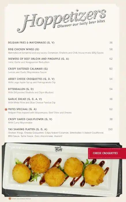 Belgian Beer Cafe a Abu Dhabi: Foto del Menu con Prezzi - Zomato