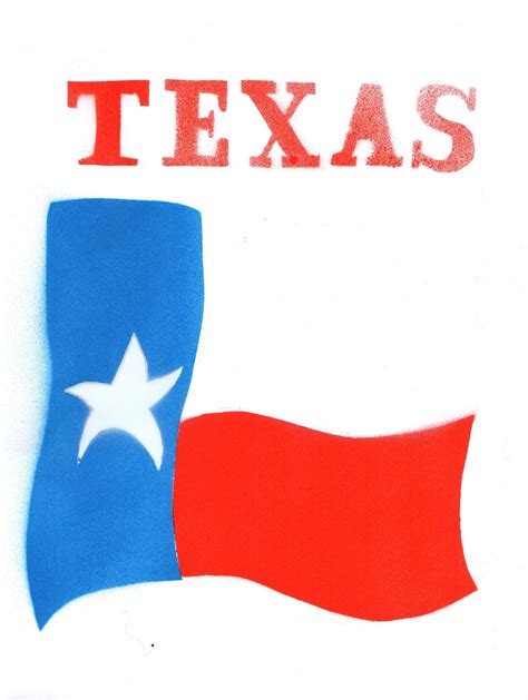 Texas flag stencil