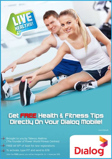 FREE Health & Fitness tips from Dialog Mobiles – SynergyY