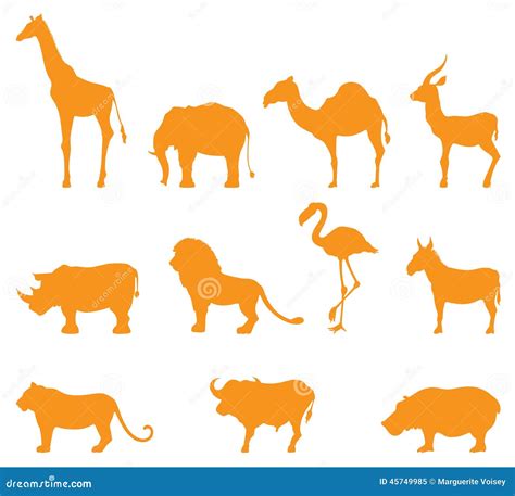 Wild Animal Icons stock vector. Illustration of animal - 45749985