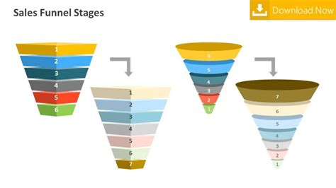 Sales Funnel Stages PowerPoint Template