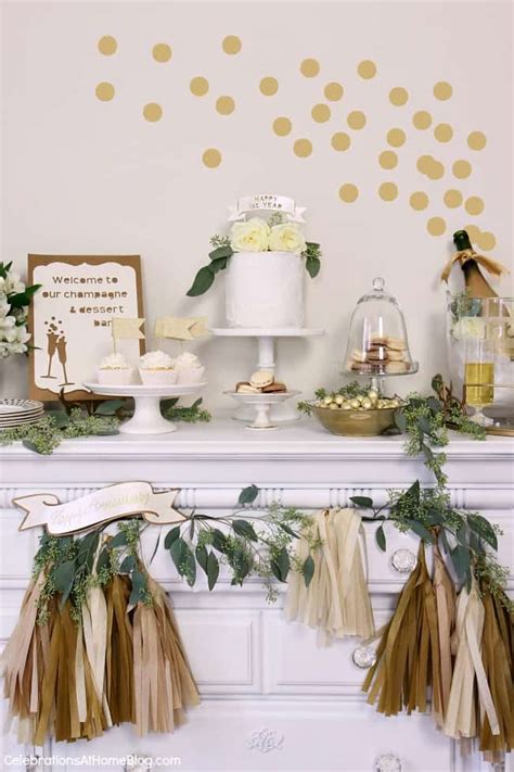 1st Anniversary Party Ideas in Gold & White - Celebrations at Home