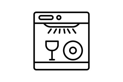 Dishwasher icon. icon related to cleaner, household appliances. Line ...